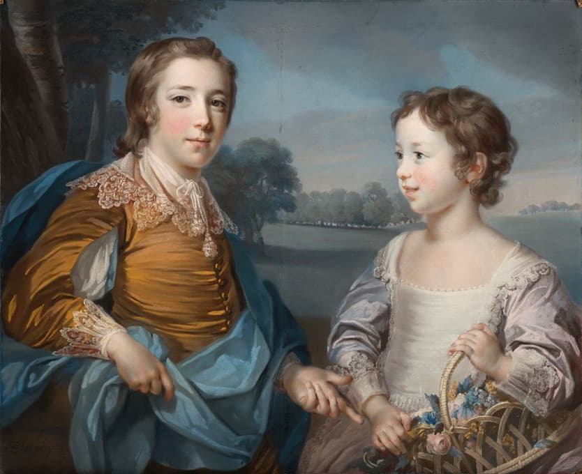 Francis Cotes - Portrait of Joseph (1741-1786) and his Brother John Gulston (1750-1764)