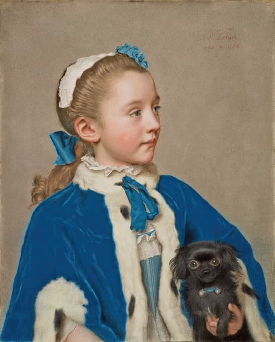 Jean-Etienne Liotard - Portrait of Maria Frederike van Reede-Athlone at Seven Years of Age