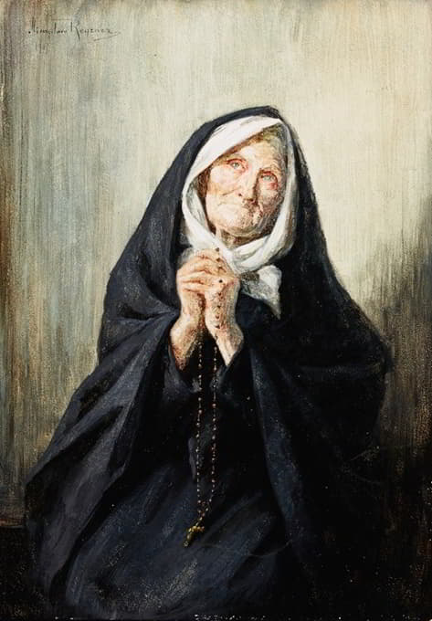 Mieczysław Reyzner - Old Woman Praying