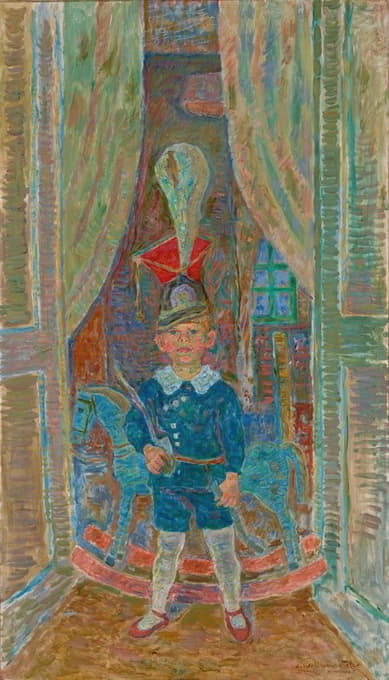 Zygmunt Waliszewski - Portrait of a Boy in the Uhlan’s Schako