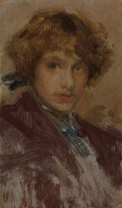 James McNeill Whistler - Study of a Girl’s Head and Shoulders