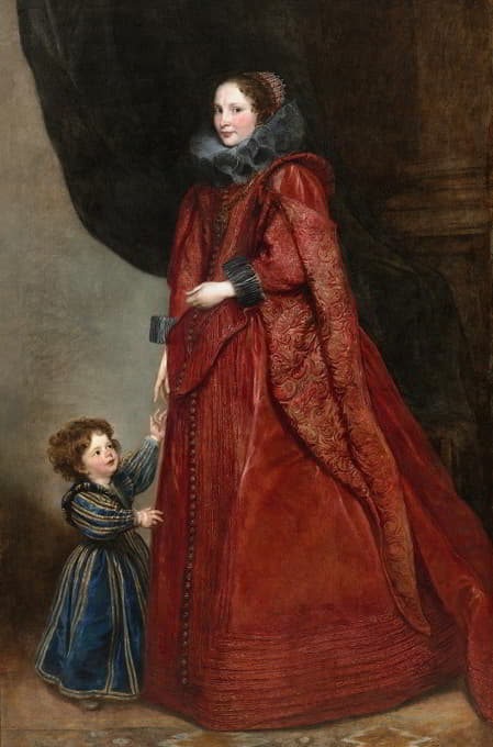 Anthony van Dyck - A Genoese Lady with Her Child