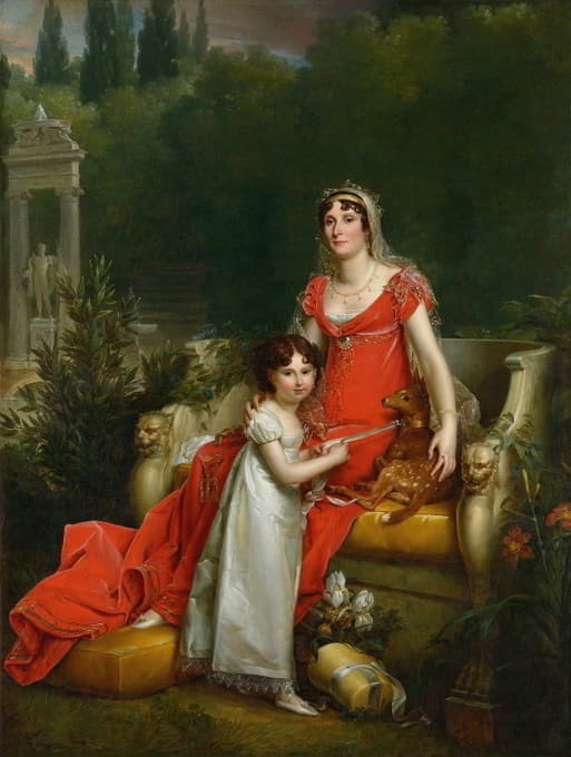 伊莉莎·波拿巴和她的女儿拿破仑·巴乔奇