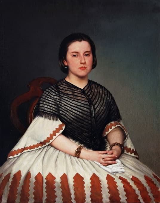 Prilidiano Pueyrredòn - Portrait Of A Young Woman