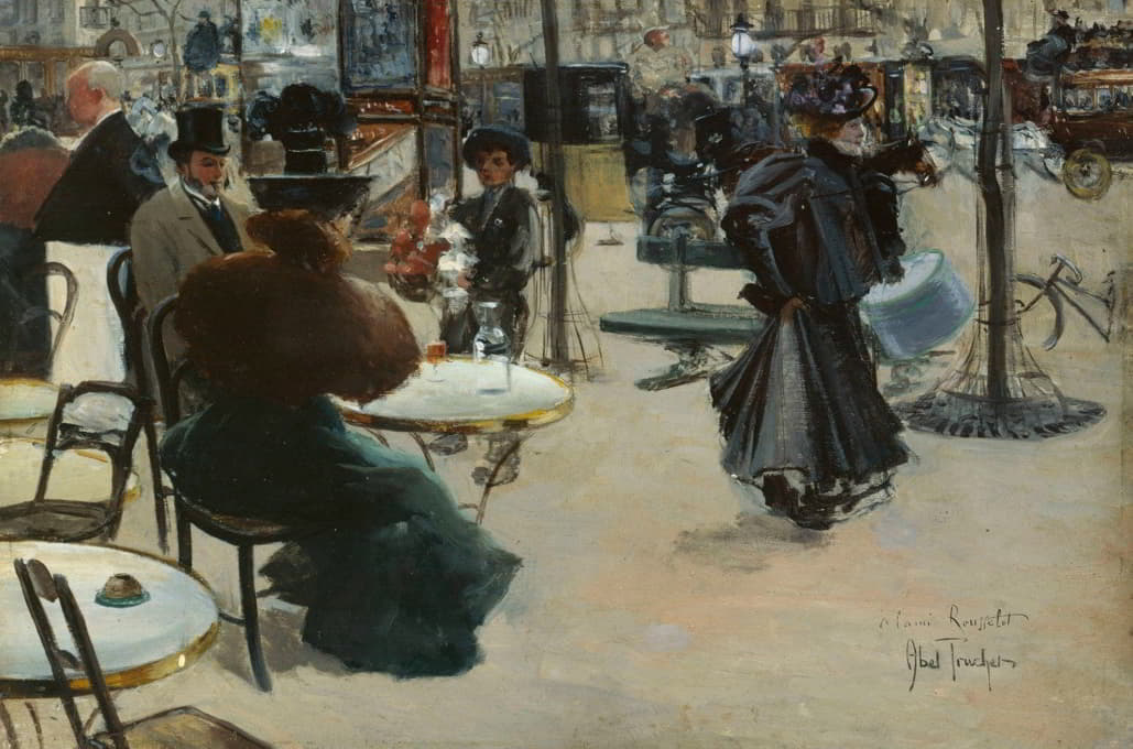 Louis Abel-Truchet - Scène de rue, dit aussi Terrasse d’un café