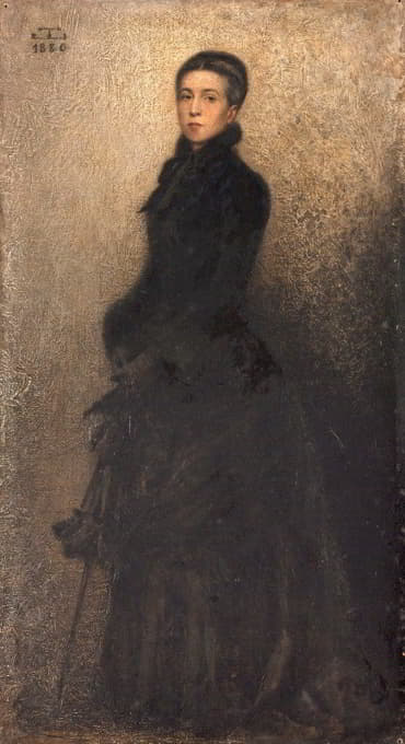 Théobald Chartran - Portrait de la mère de l’artiste (Mme Dillon)
