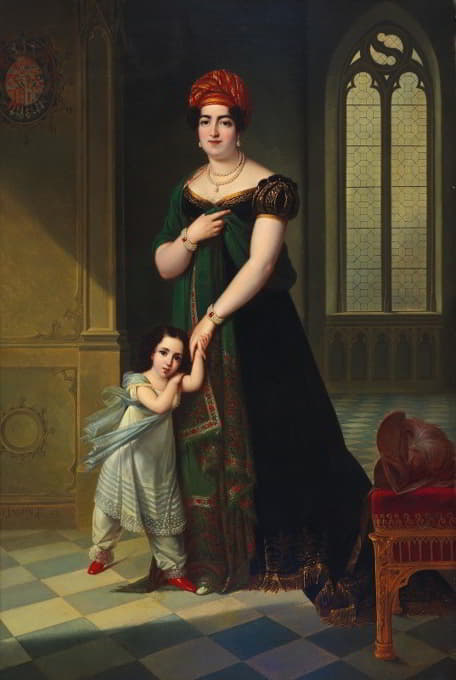 弗里亚斯公爵夫人和她的儿子的肖像