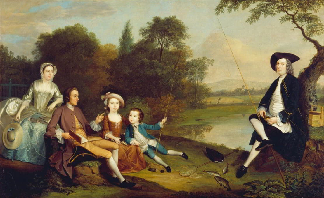 Arthur Devis - Portrait Of A Family, Traditionally Known As The Swaine Family Of Fencroft, Cambridgeshire