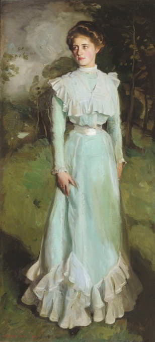 Harrington Mann - Portrait Of Miss Isabella Nairn