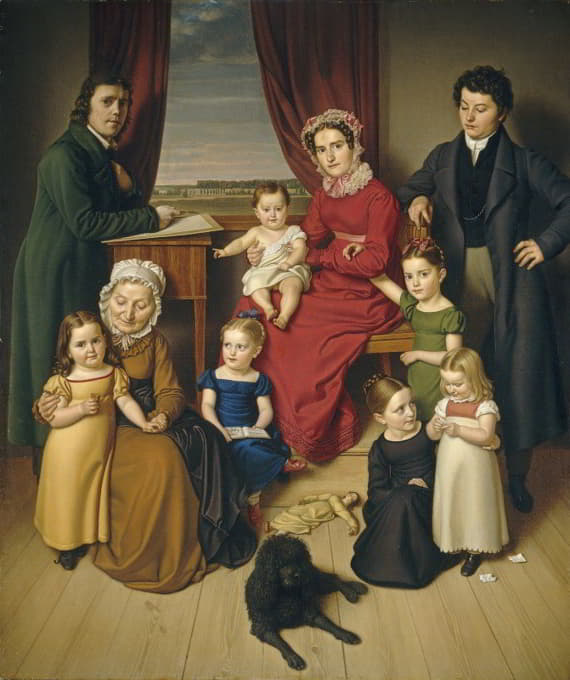 German 19th Century - An Artist and His Family
