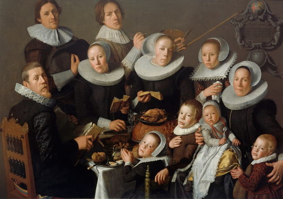 画家安德烈·范博霍温及其家人的肖像