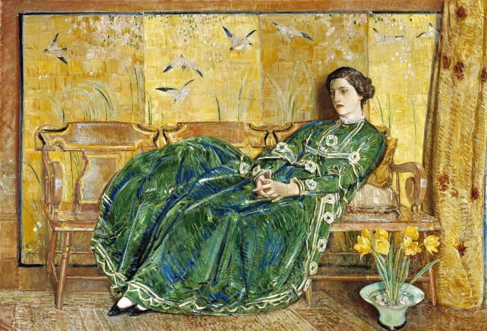 Childe Hassam - April, (The Green Gown)
