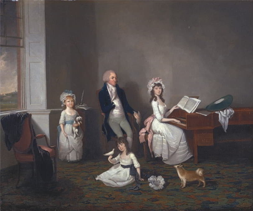 埃塞克斯州海兰的约翰·理查德·科曼斯和他的女儿们