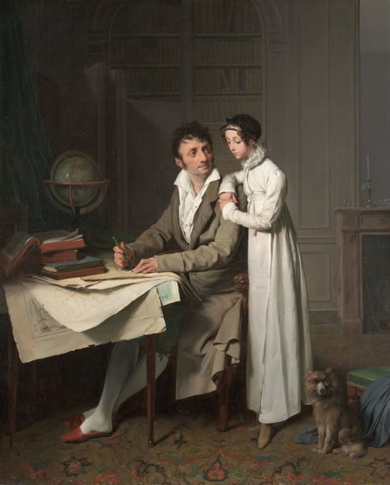 Louis Léopold Boilly - The Geography Lesson (Portrait of Monsieur Gaudry and His Daughter)