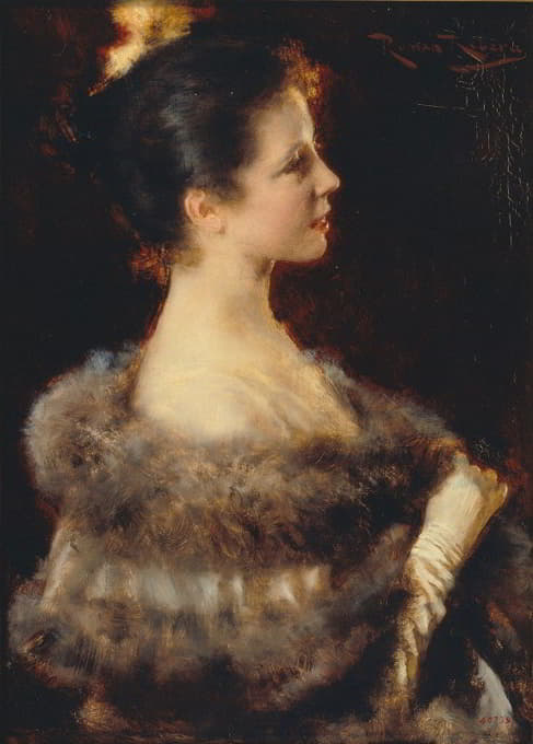 Romà Ribera - Woman in Evening Gown