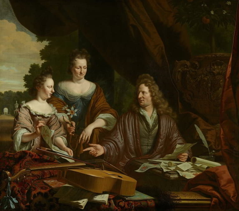 大卫（1654-1729）、阿涅塔（约1658-1719）和他们的女儿凯瑟琳娜（1683-1729）德诺夫维尔