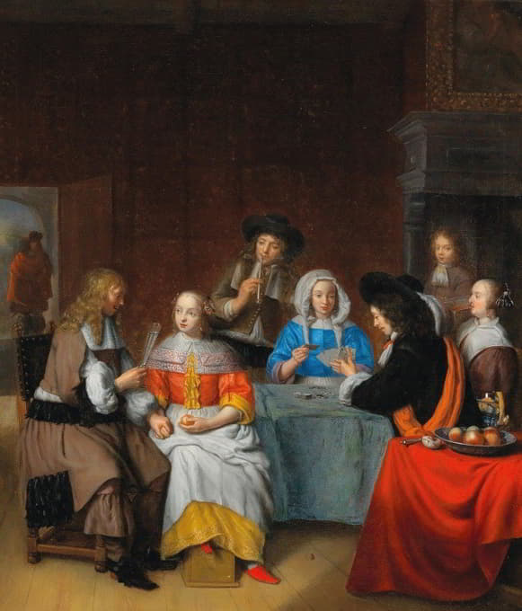 An Interior With An Elegant Company Playing Cards