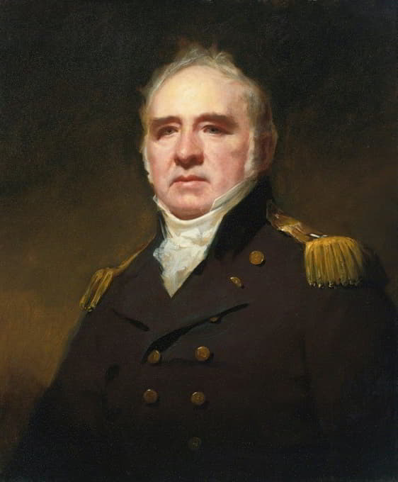 Sir Henry Raeburn - Portrait Of Captain James Forbes-Drummond, R.N., Of Hawthornden