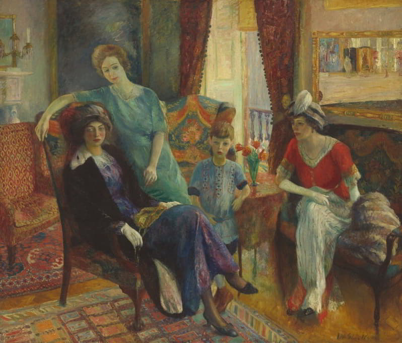 William James Glackens - Family Group