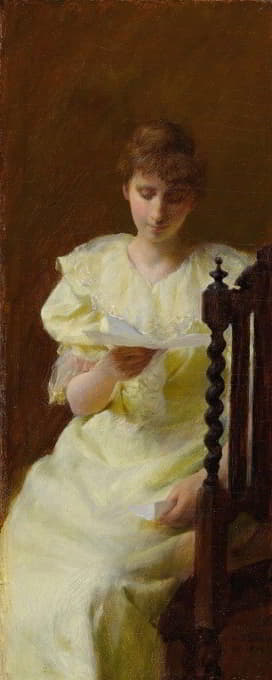 Charles Courtney Curran - Lady In Yellow