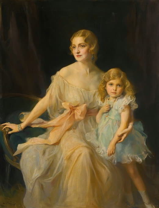 克劳德·利夫人和弗吉尼亚·利小姐的肖像