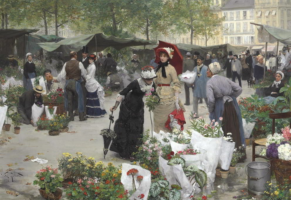Victor Gabriel Gilbert - Le marché des fleurs