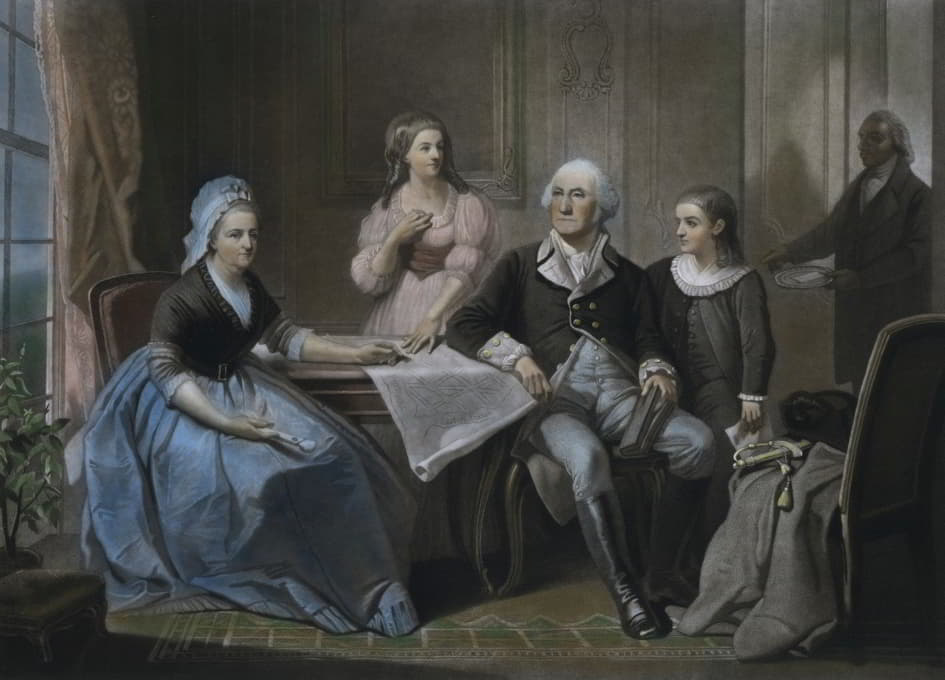 William Sartain - Christian Schussele, Washington and His Family
