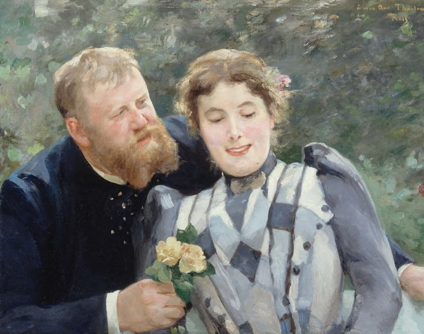 Thaulow和他的妻子的肖像