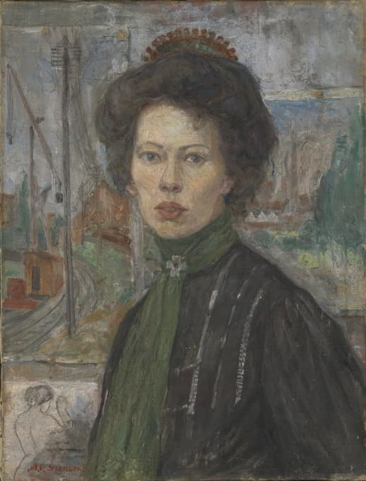 Anders Castus Svarstad - Portrait of the Swedish Painter Tora Holmström