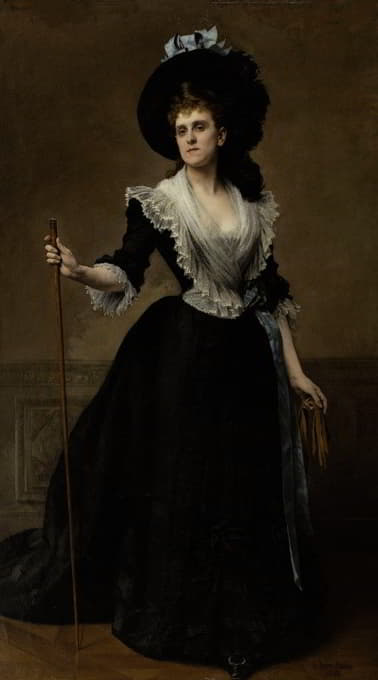 Edouard Bernard Debat-Ponsan - Portrait de la comtesse Edmond Récopé, née Malher