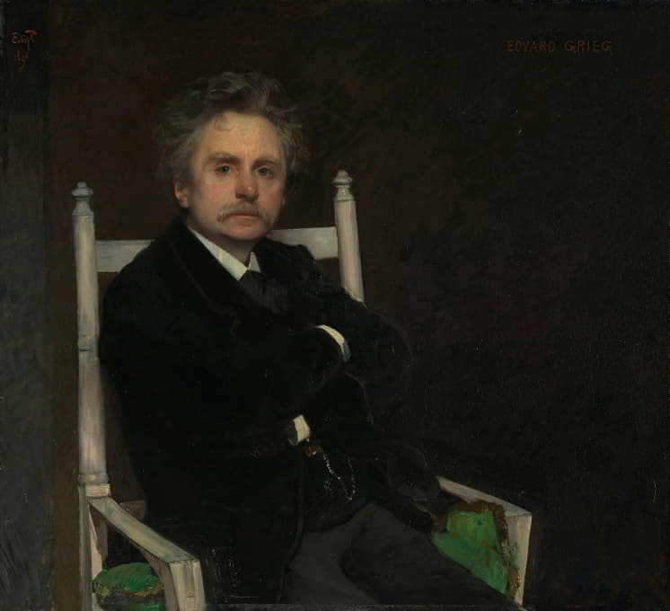 Eilif Peterssen - Portrait of the Composer Edvard Grieg
