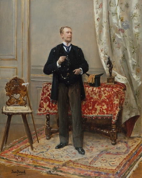 Jean Béraud - Portrait d’Edmond Taigny (1828-1906), historien et collectionneur
