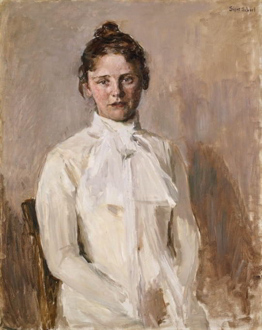 Signe Scheel - Portrait of Valborg Nicolaysen, the Artist’s Sister