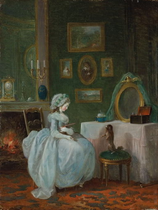 Jean-Frédéric Schall - A lady at her toilette