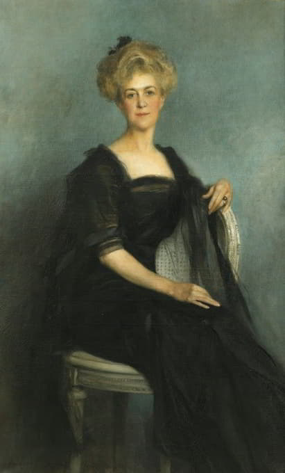 François Flameng - Portrait of Mrs. William k. Vanderbilt