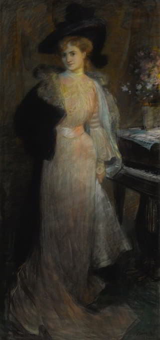 Jules-Alexandre Grün - Portrait of an elegant lady