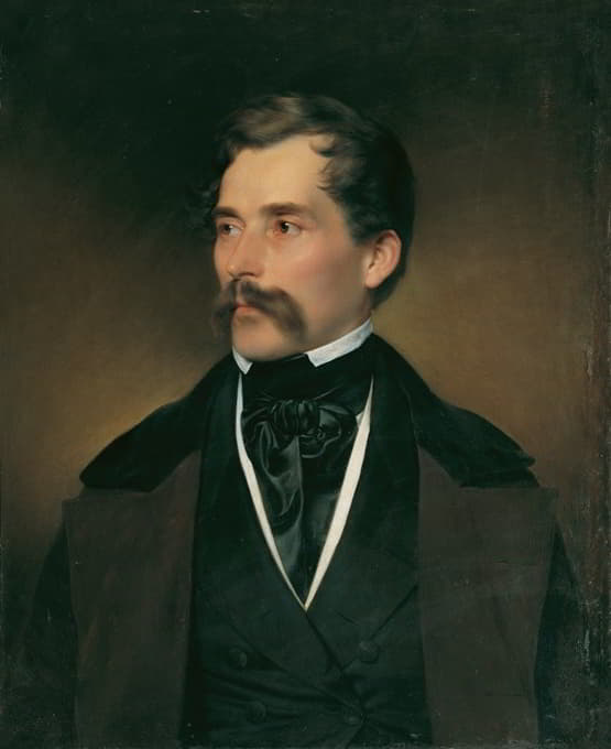 Franz Eybl - Porträt eines grauhaarigen Herrn mit Schnurrbart