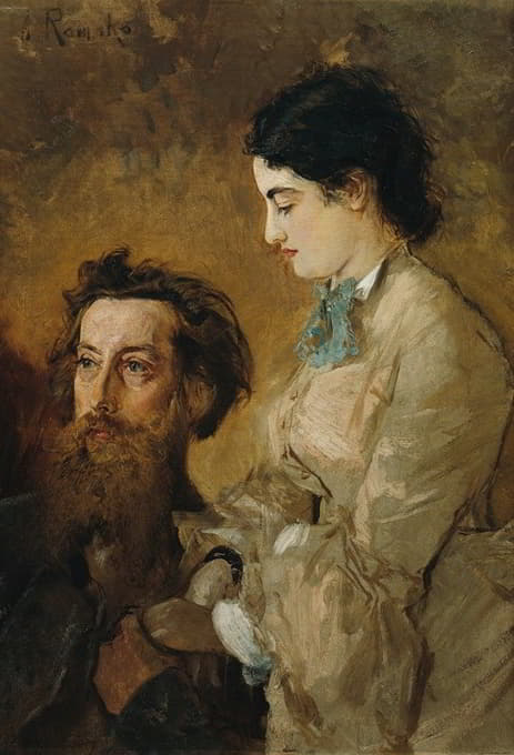 雕塑家莱因霍尔德·贝加斯和他的妻子玛格丽特