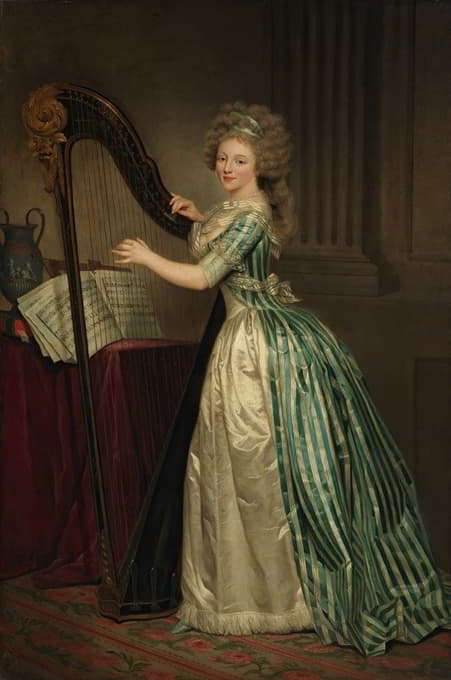 Rose-Adelaïde Ducreux - Self-Portrait with a Harp