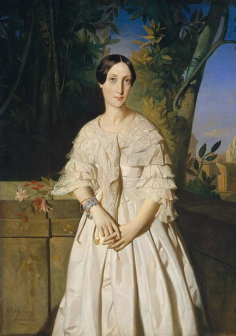 Théodore Chassériau - Comtesse de La Tour-Maubourg (Marie-Louise-Charlotte-Gabrielle Thomas de Pange, 1816–1850)