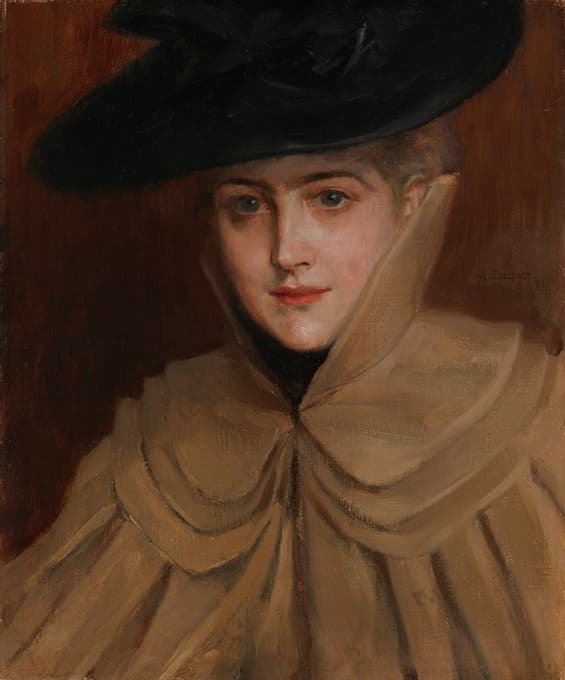 Albert Edelfelt - Portrait of a Young Woman