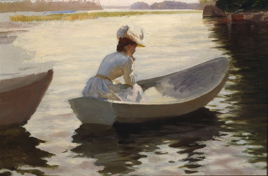 Albert Edelfelt - Woman in a boat