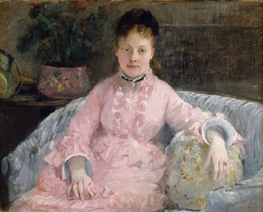 粉色连衣裙（阿尔贝蒂·玛格丽特·卡雷，后来的费迪南德·亨利·希姆斯夫人，1854-1935年）