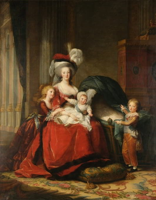 法国女王玛丽·安托瓦内特·德·洛林·哈布斯堡及其子女