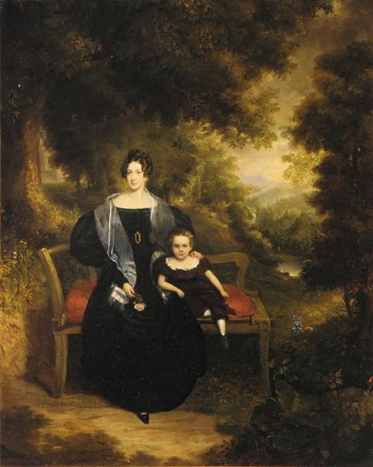 一位女士和一个孩子的肖像