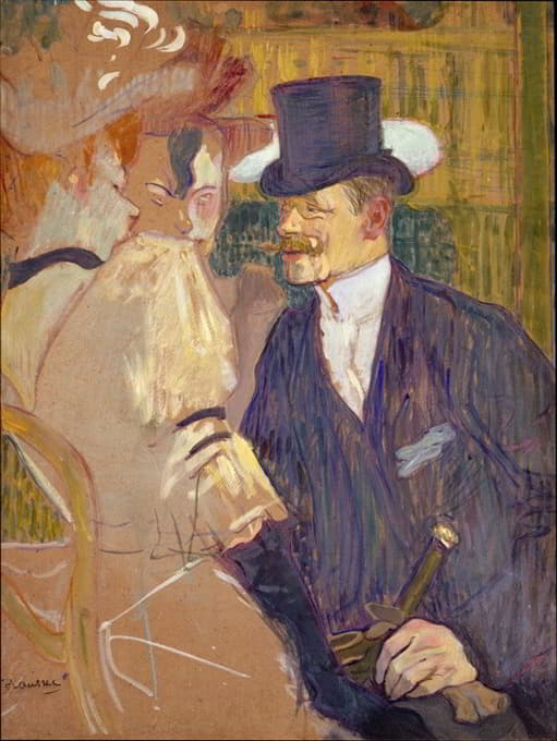 Henri de Toulouse-Lautrec - The Englishman (William Tom Warrener, 1861–1934) at the Moulin Rouge