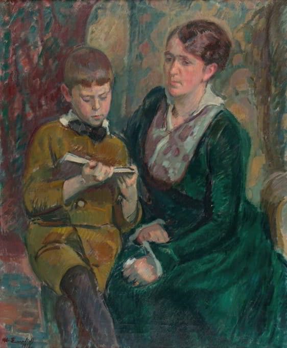 Esther Cederhvarf夫人和她的儿子