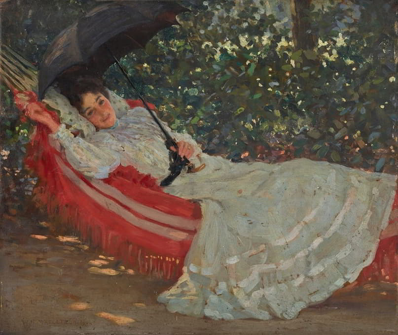 William Henry Margetson - The Red Hammock