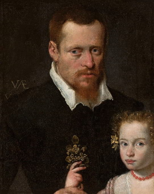 Sofonisba Anguissola - Portrait of a man with his daughter