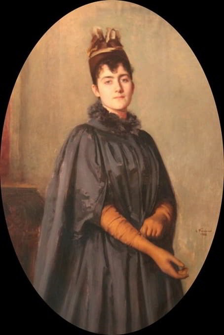 Émile Friant - Portrait de Camille Majorelle (fille d’Auguste, sœur de Louis, tante de Jacques)